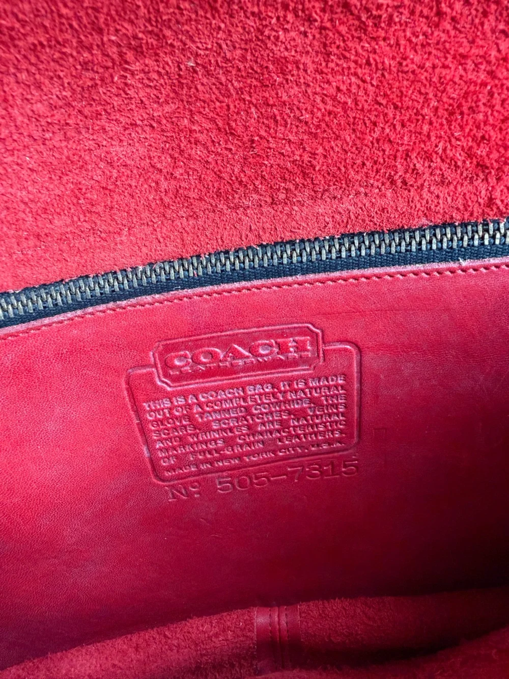 Vintage Coach Red Leather Shoulder Bag with Turn-Lock